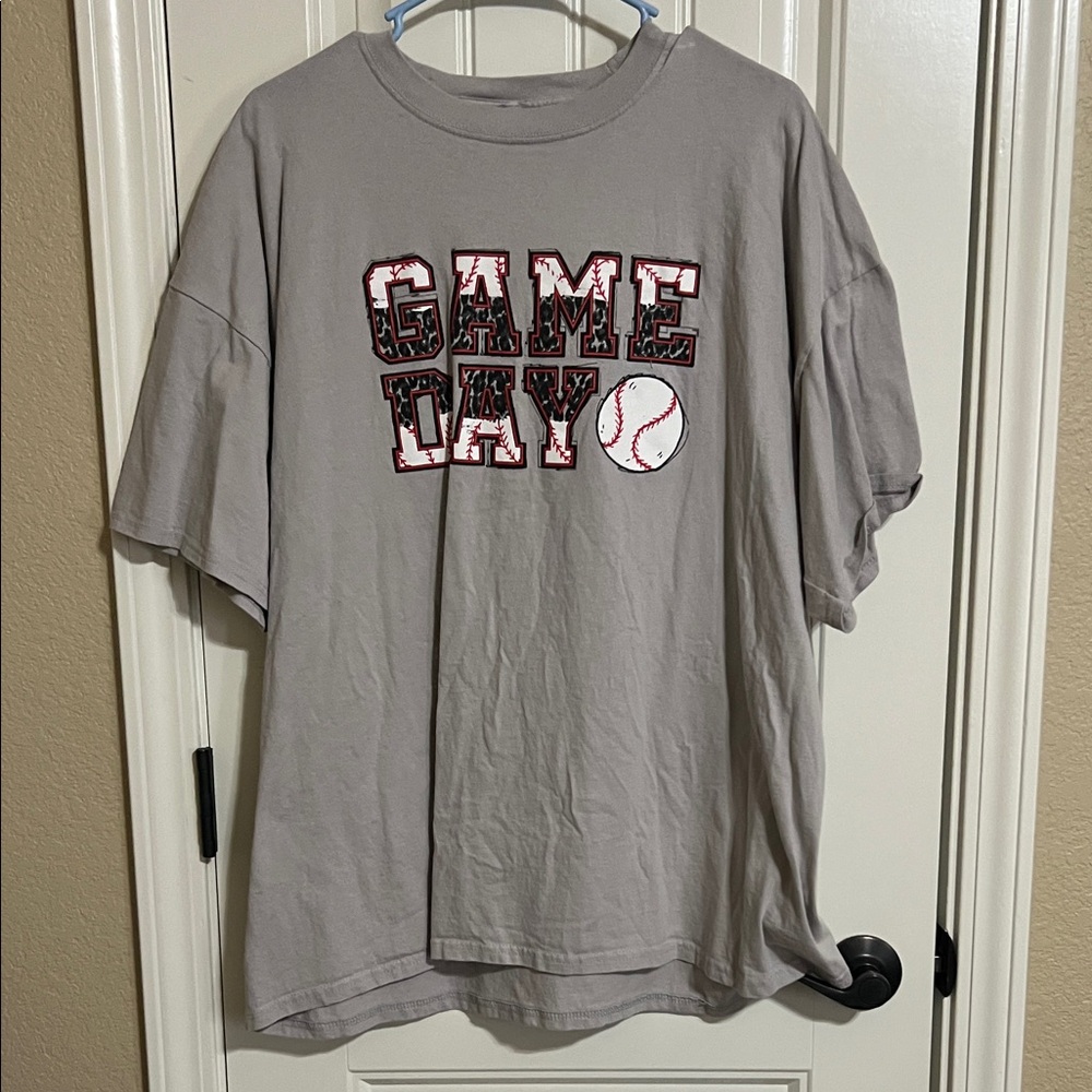 Casual Gray Game Day T-Shirt